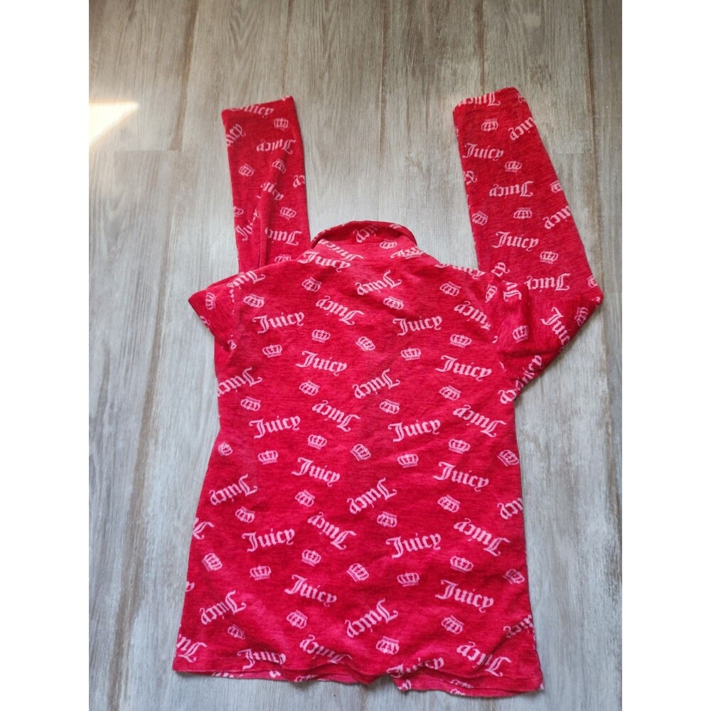 Juicy Couture Girl 2 Piece Pajama Set Size 10 12 Pink Logo Print Long Sleeve EUC - Picture 6 of 13